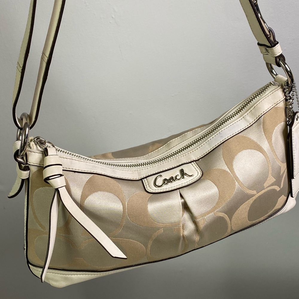 Cream Coach Handbag
